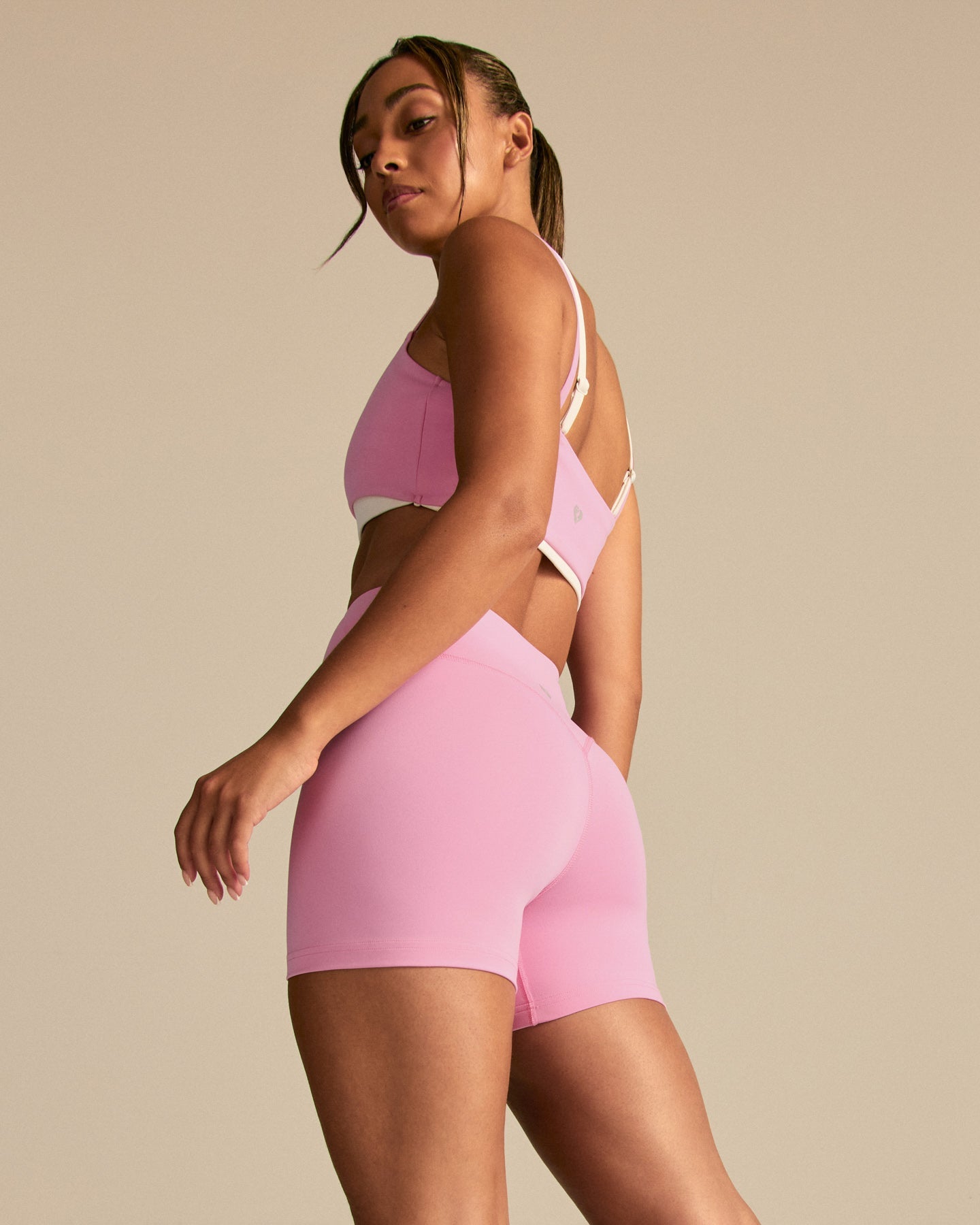Essential High Waist Shorts | Candy Pink (2/6)