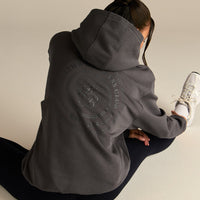 Comfort Oversized Health Club Graphic Hoodie | Graphite