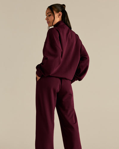 Comfort Cozy Straight Leg Joggers | Merlot