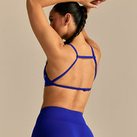 Define 2.0 High Neck Backless Bra | Luminous Blue