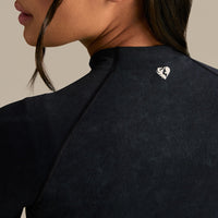 Power Seamless Long Sleeve Full Zip Jacket | Washed Black