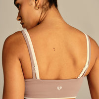 Essential Double Layer Bra | Mauve Taupe
