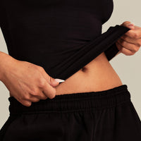 Smooth Contour Midi Short Sleeve T-Shirt | Black