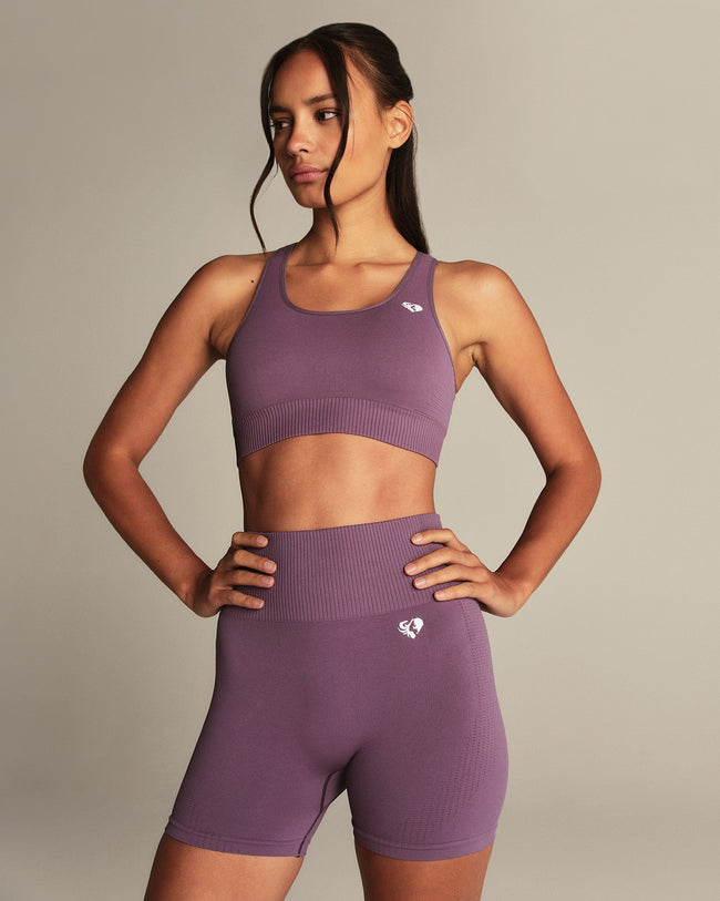 Power Seamless Adjustable Sports Bra | Dusk Plum