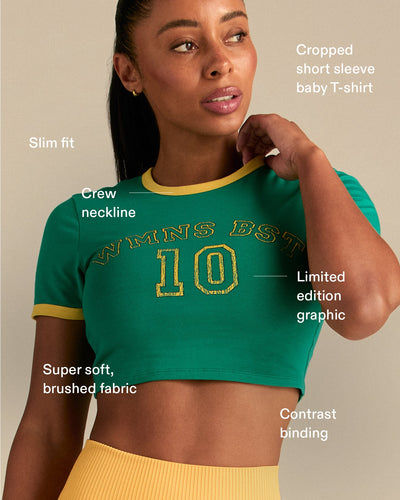 Comfort "10" Graphic Baby T-Shirt | Amazonia Green