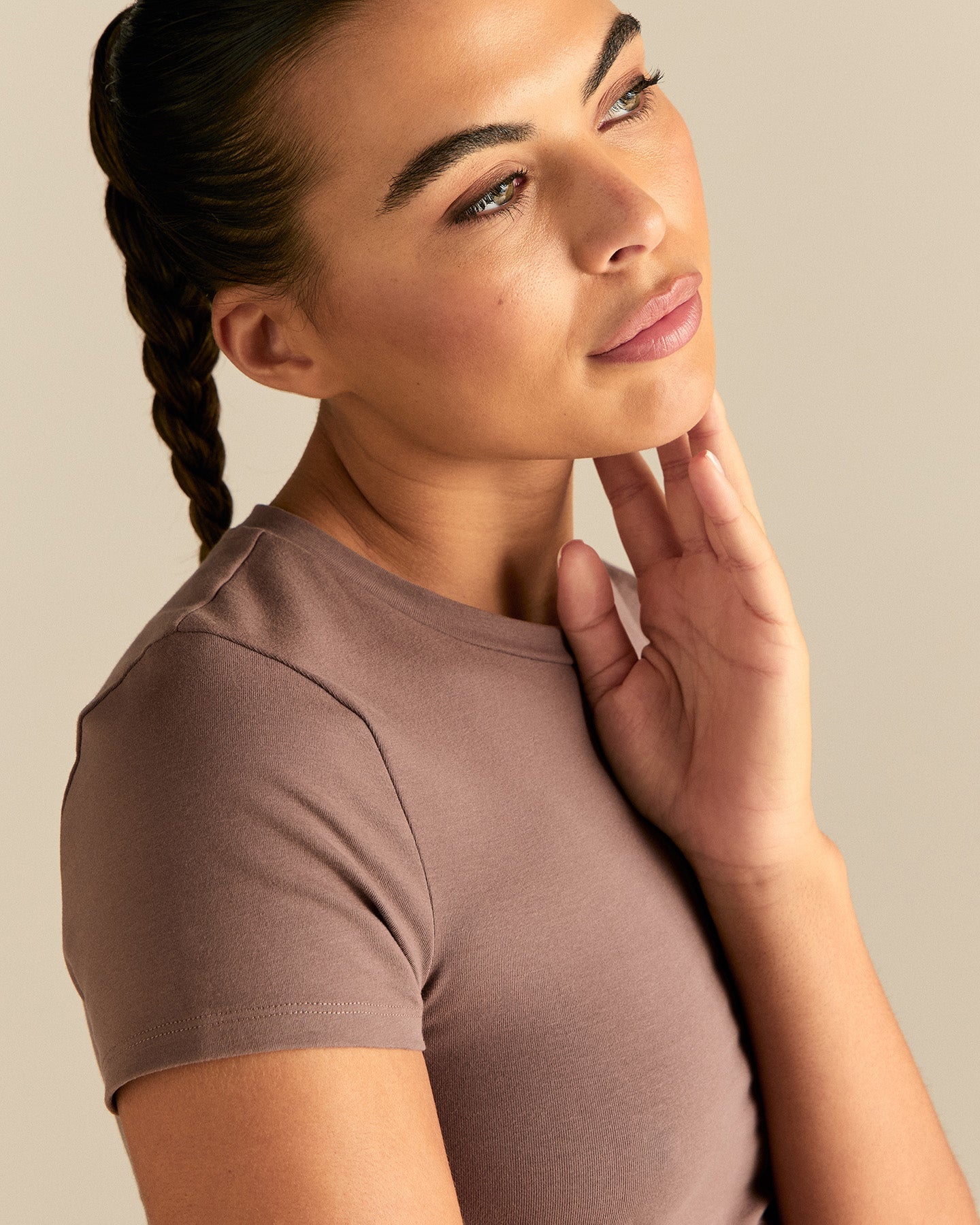 Cotton Contour Short Sleeve T-Shirt | Mocha