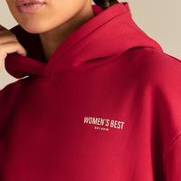 Comfort Oversized Athletic Graphic Hoodie | Candy Apple