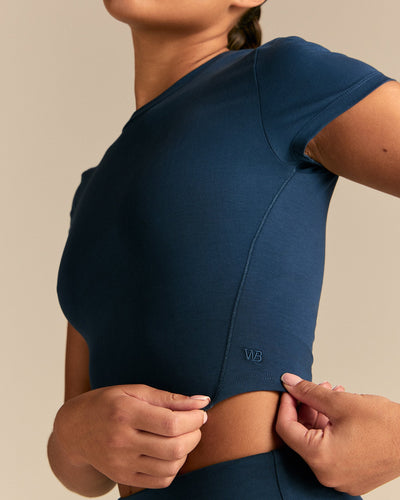 Cotton Contour Short Sleeve T-Shirt | True Navy
