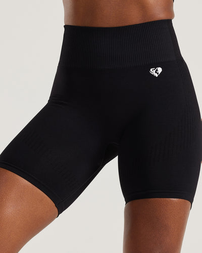 Women s Best Power Seamless Cycling Shorts Black Xs