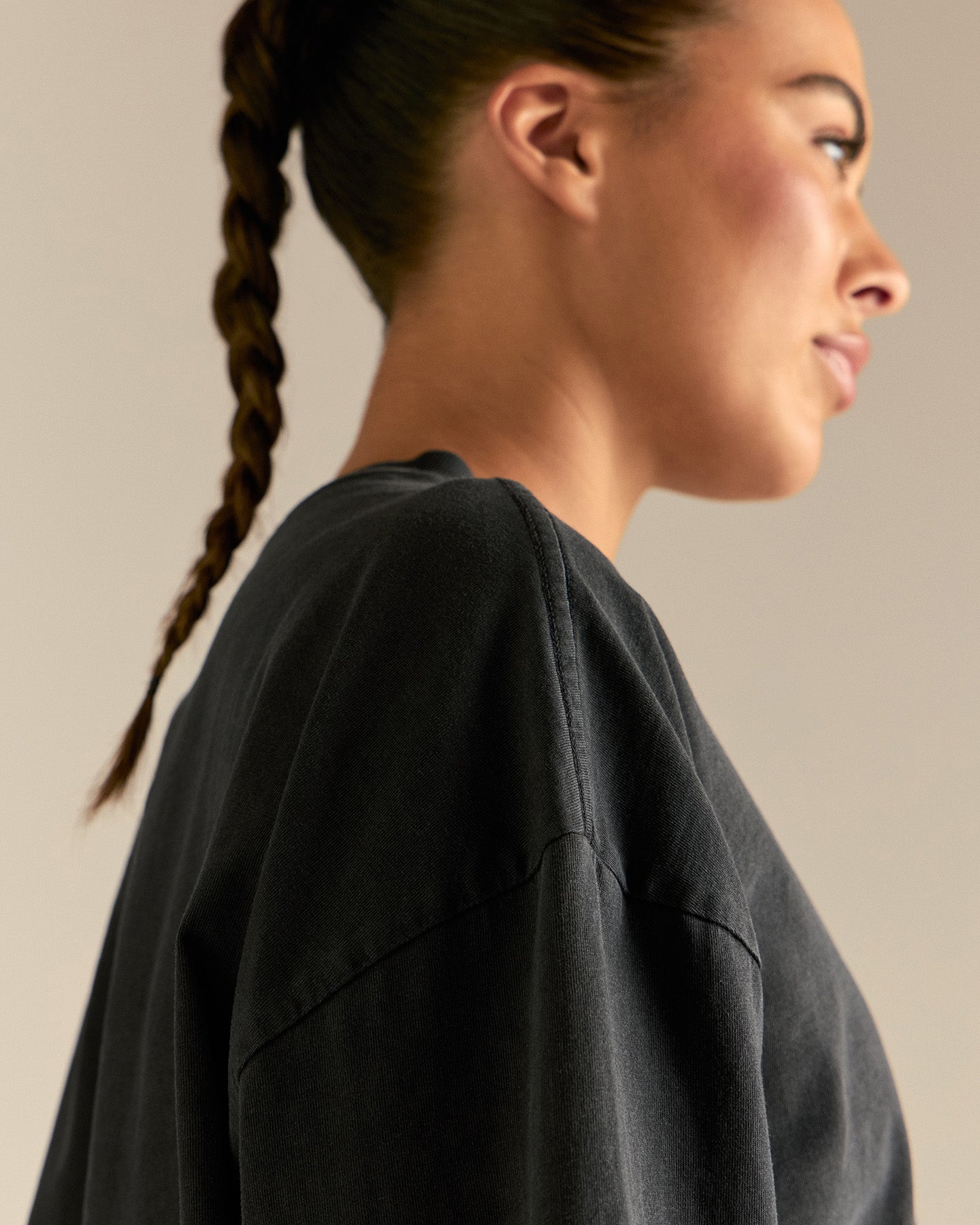 Comfort Oversized Long Sleeve T-Shirt | Vintage Black