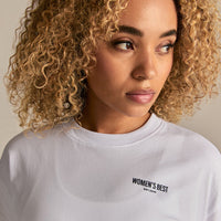Comfort WB Logo Oversized Long Sleeve T-Shirt | White