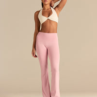 Essential Twist Front Halter Bra | Coconut White