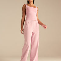 Smooth Contour Midi Square Neck Tank | Sweet Pink