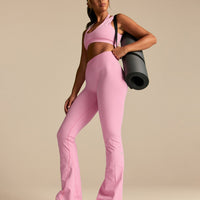 Power High Waist Flared Leggings | Candy Pink (3/6)