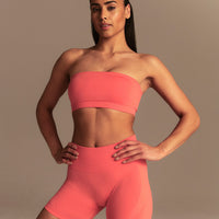 Define 2.0 Seamless Scrunch 4" Shorts | Sunlit Coral