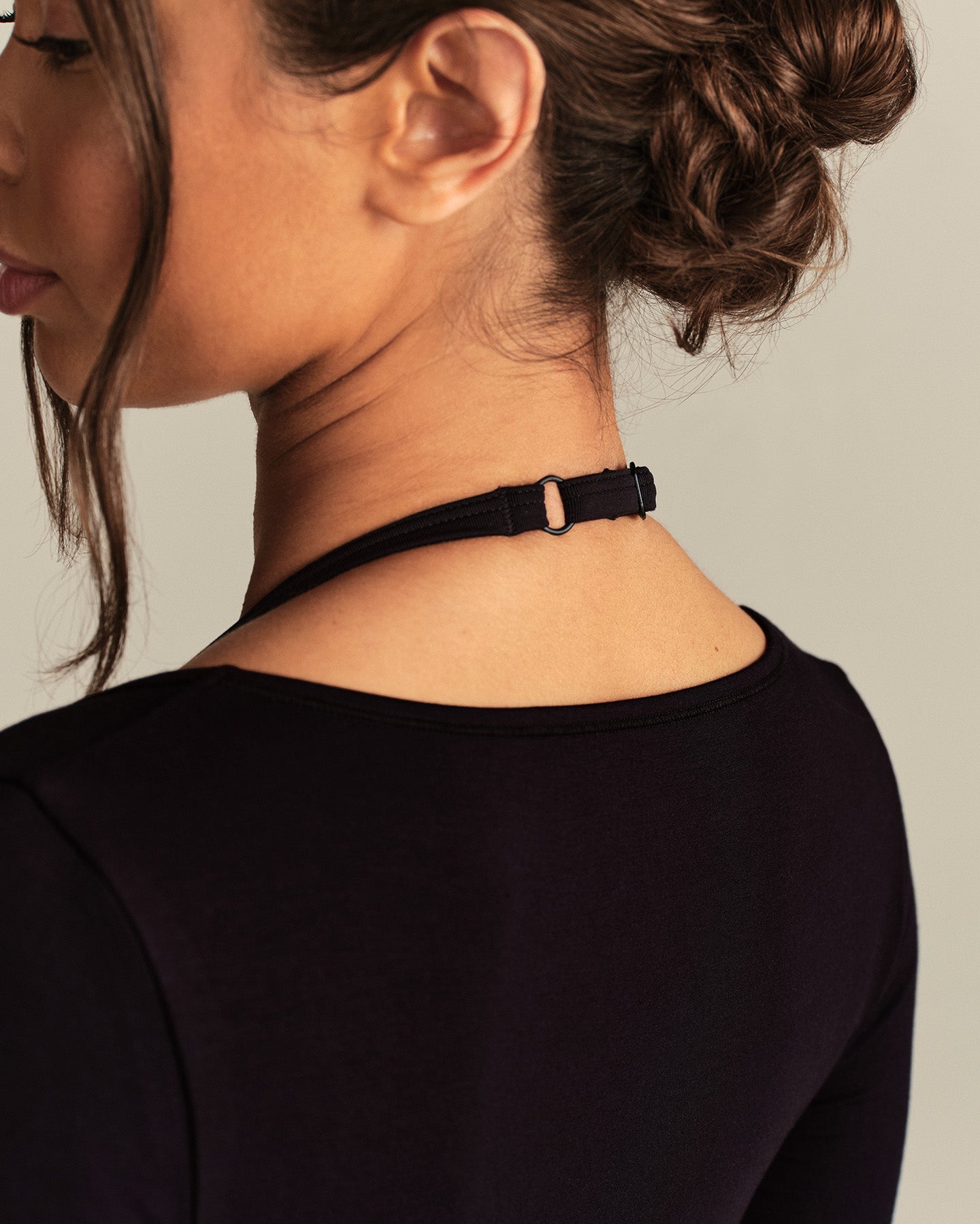 Smooth Contour Long Sleeve Reversible T-Shirt | Black