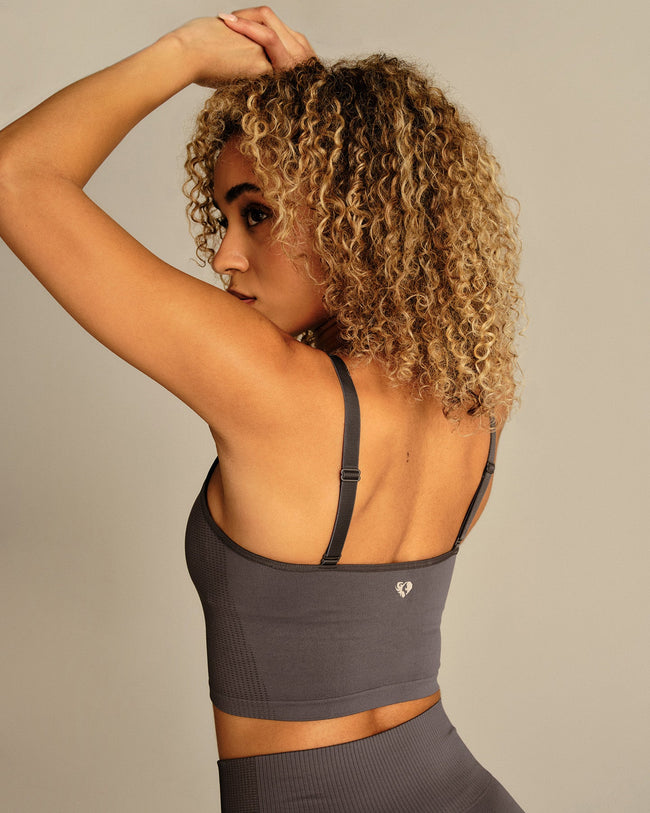 Power Built-In Bra Tank | Slate Grey