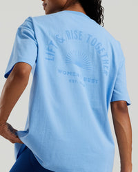 Comfort Oversized Short Sleeve T-Shirt | Sky Blue