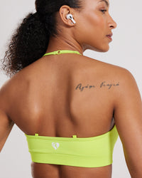 Define Seamless Halter Neck Bra | Cyber Lime