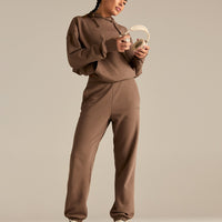 Comfort Cuffed Hem Joggers | Milk Chocolate