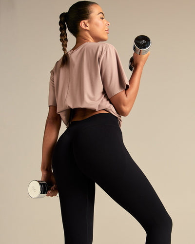 Comfort Oversized Hook Up T-Shirt | Mauve Taupe