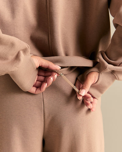 Comfort Oversized Hook Up Hoodie | Mauve Taupe