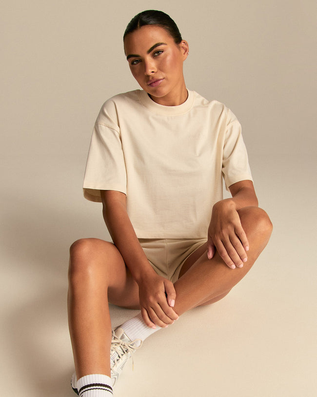 Comfort Athletic Club Cropped T-Shirt | Off White