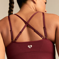 Power Adjustable Sports Bra | Oxford Red