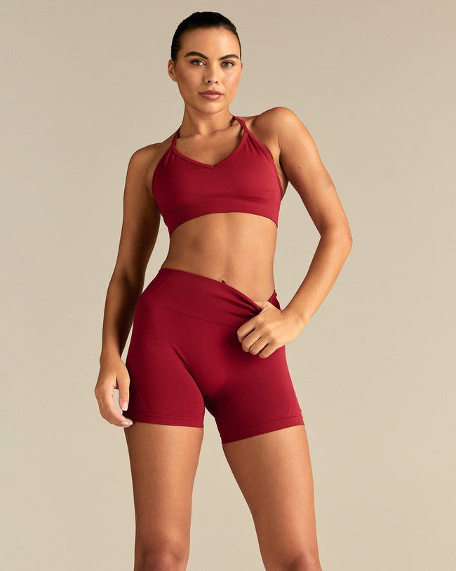 Define 2.0 Seamless Scrunch 4" Shorts | True Red