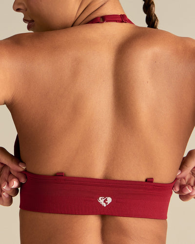 Define 2.0 Seamless Halter Neck Bra | True Red