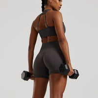Motion Seamless Racer Back Bra | Graphite