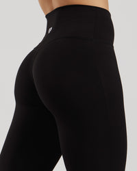 Essential Mini Flared Leggings | Black