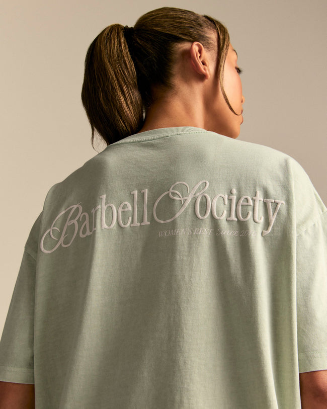 Comfort OS Barbell Society Short Sleeve T-Shirt | Calming Green (4/6)