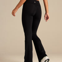 Essential High Waist Flared Leggings | Black