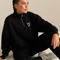 Comfort Outdoor 1/4 Zip Graphic Sweat | Black