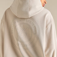 Comfort Oversized Health Club Graphic Hoodie | Stone