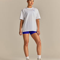 Comfort Summer Lifting Club Oversized T-Shirt | White/Luminous Blue