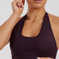 Motion Seamless Halter Bra | Midnight Plum