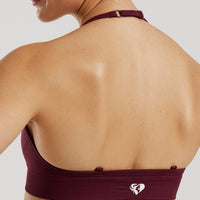 Define 2.0 Seamless Halter Neck Bra | Dark Cherry