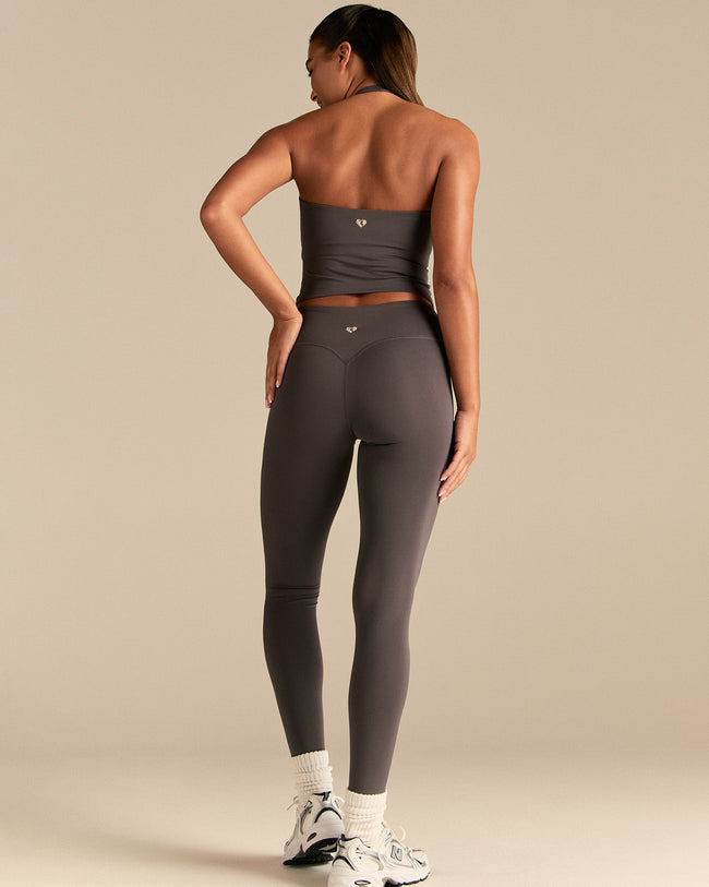 Essential Halter Tank | Slate Grey