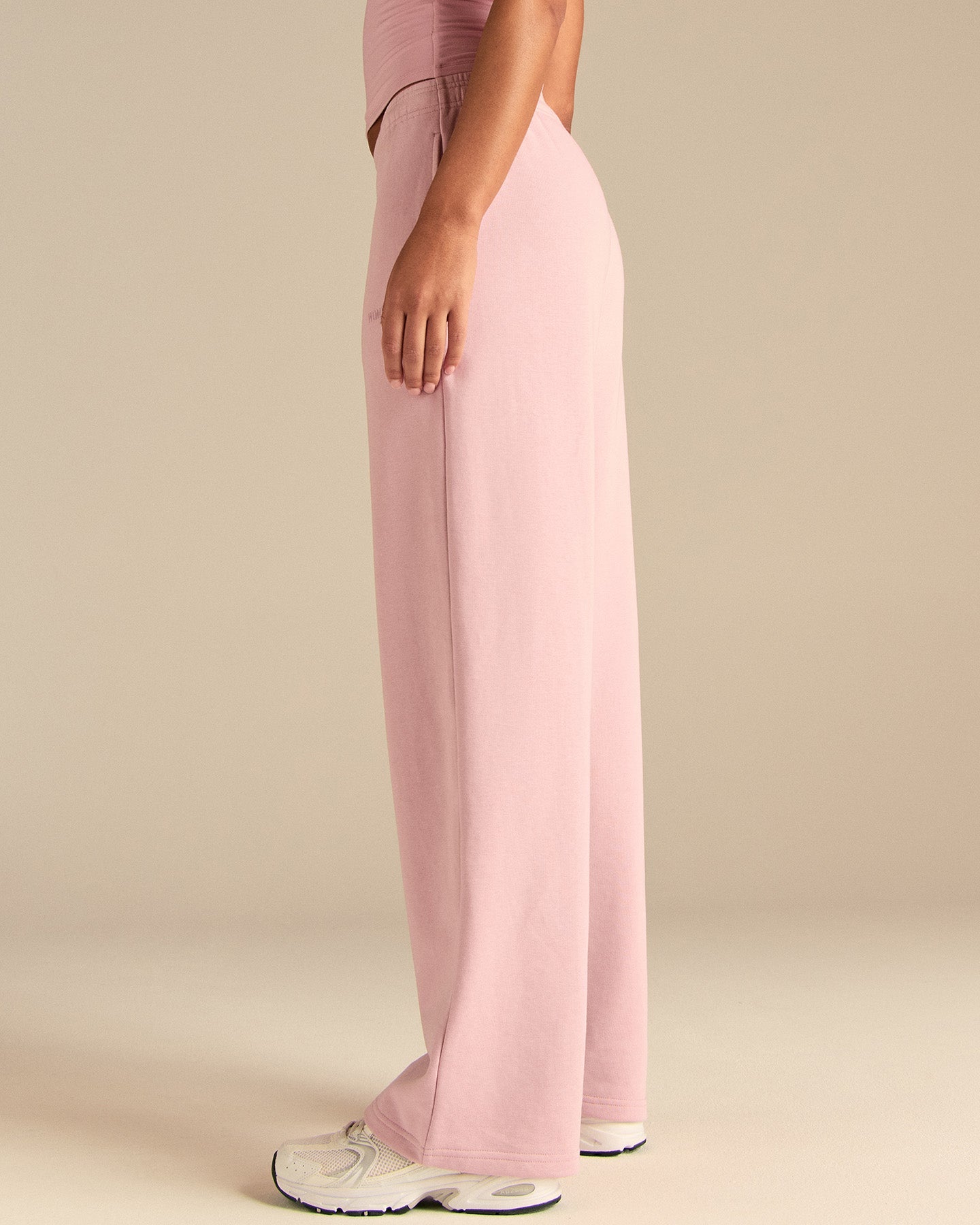 Comfort Lightweight Straight Leg Mid Waist Joggers | Sweet Pink