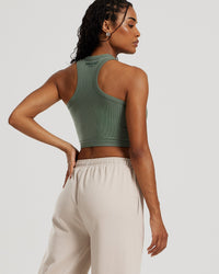 Comfort Ribbed Cropped Tank | Sage