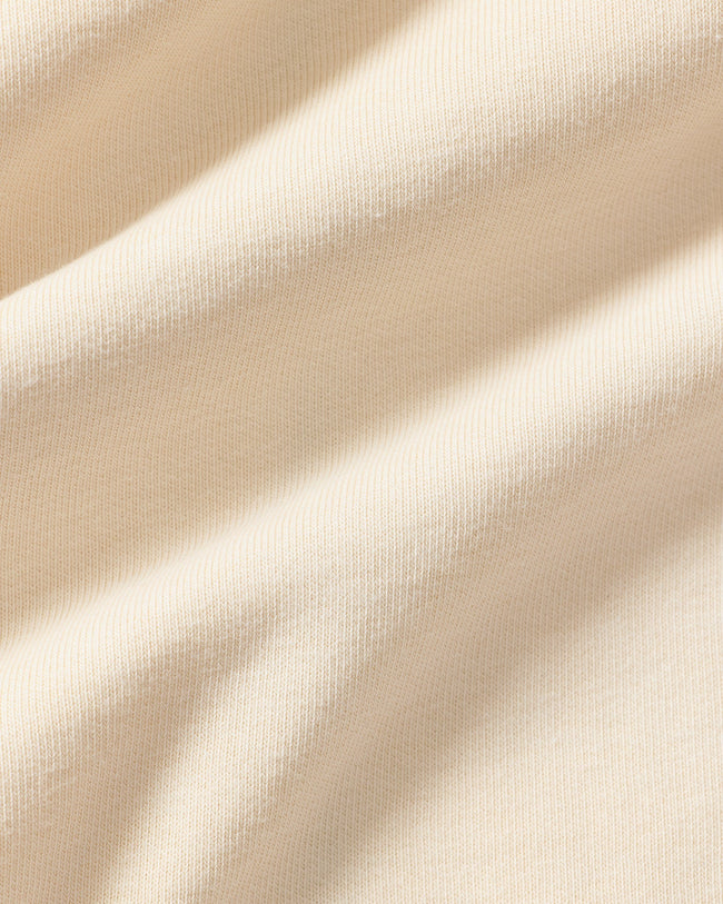 Comfort Lightweight Half Zip Draw Hem Sweat | Coconut White