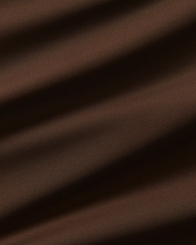 Essential Twist Front Halter Bra | Cocoa