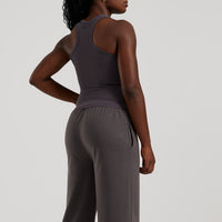 Comfort Ribbed Midi Tank | Graphite