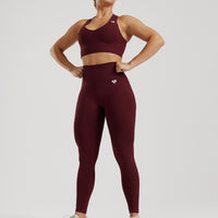 Power Seamless Scrunch Leggings | Dark Cherry