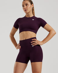 Power Seamless Shorts | Midnight Plum