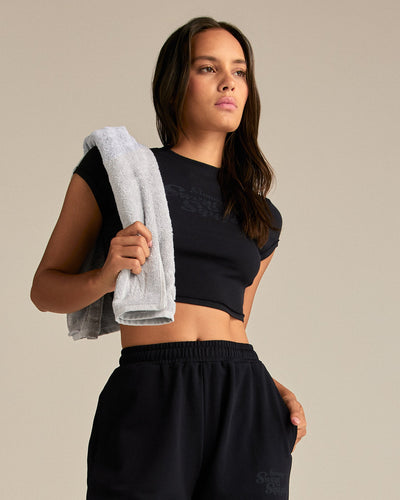 Comfort Graphic Ribbed Baby T-Shirt | Black