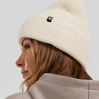 All Day Waffle Knit Beanie | Off White