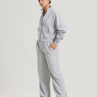 Comfort Light Full Zip Sweat | Silver Grey Marl